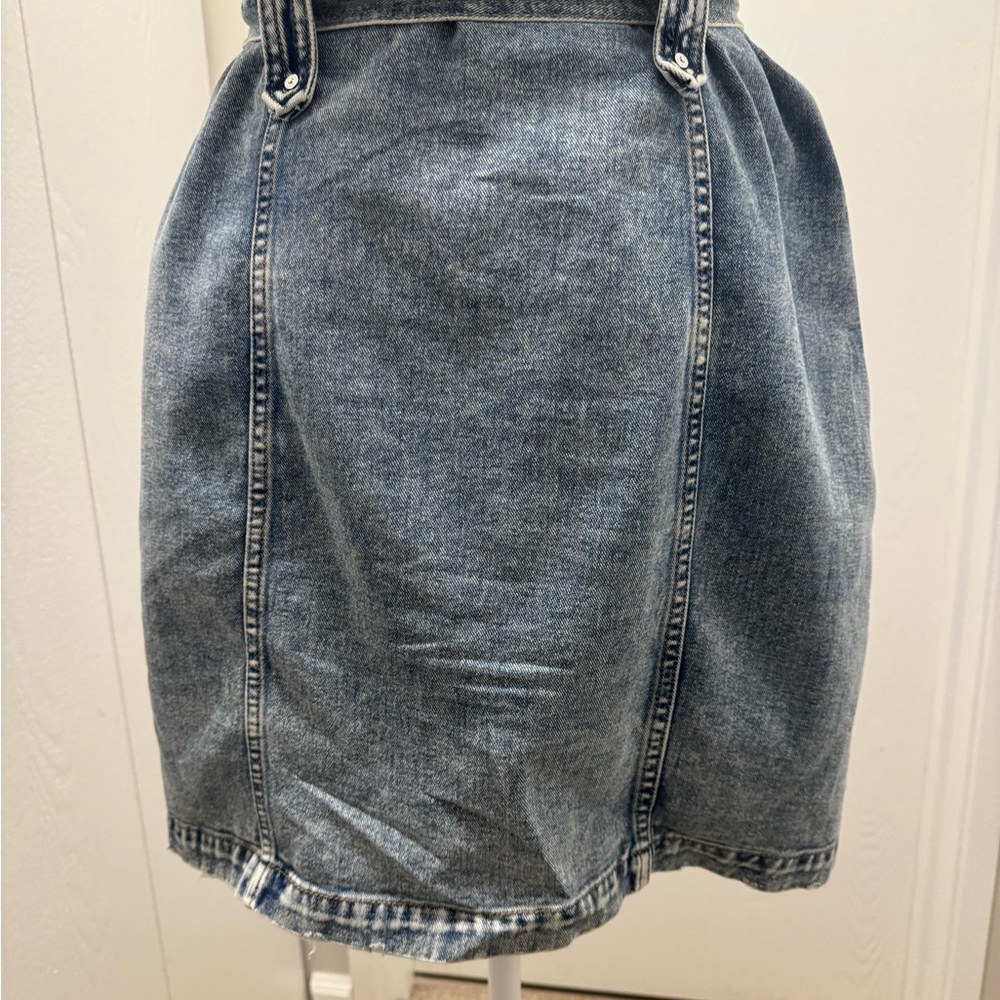 Circus NY Halter collared belted denim dress - Picture 6 of 8